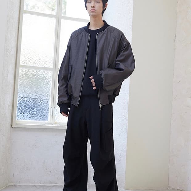 비긴202 빈티지 사틴 리버서블 봄버