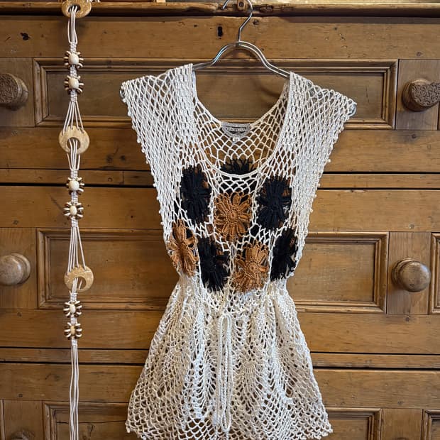 Floral Crochet Vest 0056