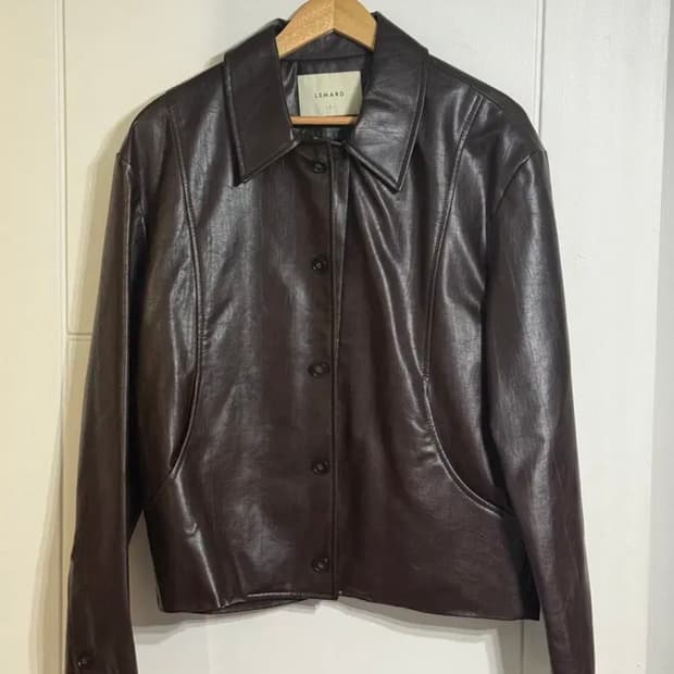 L~XL) 르마드 비건 레더 절개 자켓 3사이즈