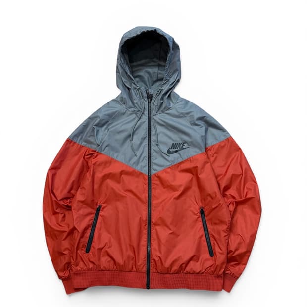 Nike 오렌지 그레이 투톤 윈드러너 바람막이 자켓