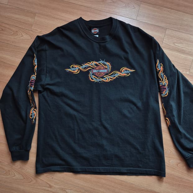 할리데이비슨 플레임 와이어 롱슬리브 XL