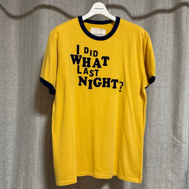 [XL] ERL I did what last night 링거 티셔츠