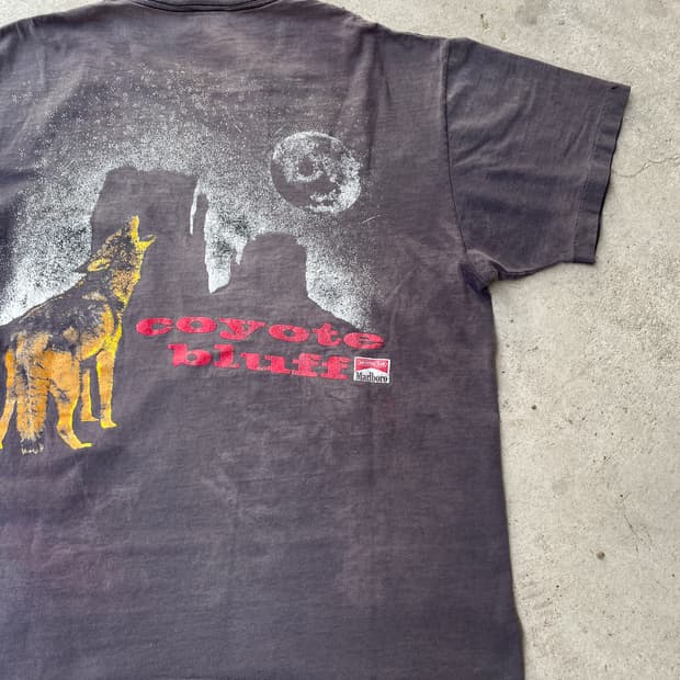 90s 말보로 코요테 빈티지 티셔츠(distressed)