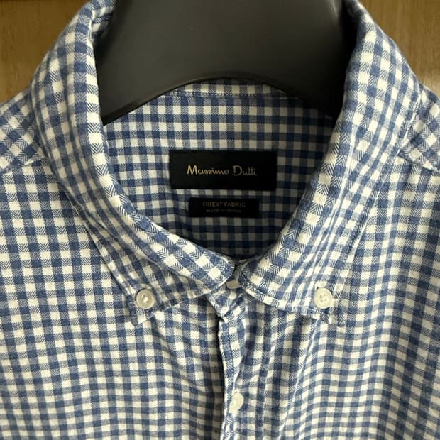 [L] 마시모두띠 깅엄 체크셔츠 네이비