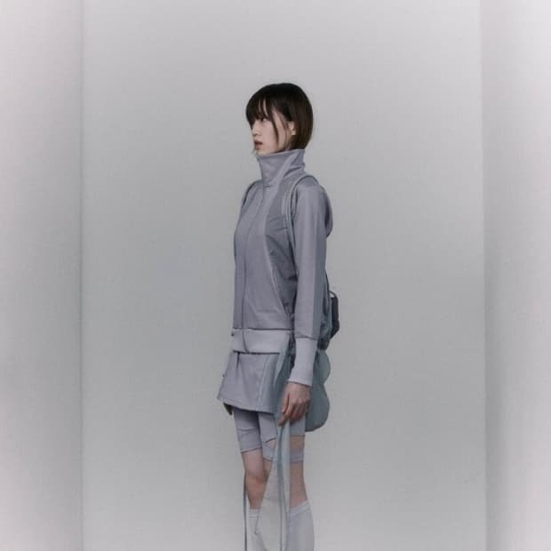 오호스 러플 져지 자켓 OJOS ruffle jersey jacket