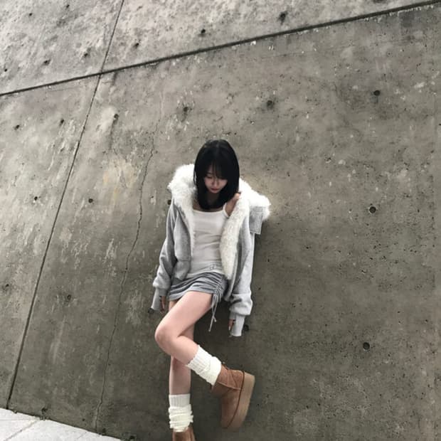 kyoiii 쿄이 퍼 후드집업 빈티지st 아베크롬비