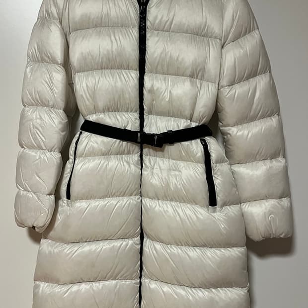 듀베티카 리버시블 화이트&그레이 롱패딩