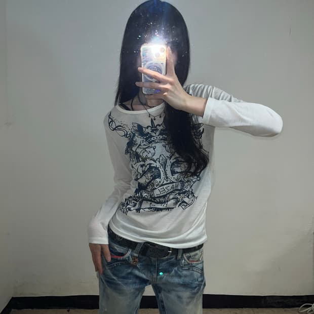 00‘s 펑크 프린팅 롱슬리브