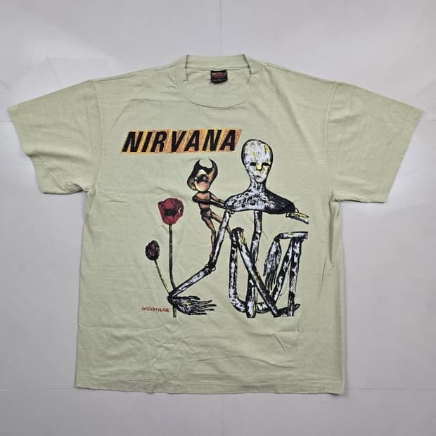(rep) 빈티지 너바나 티셔츠 bg