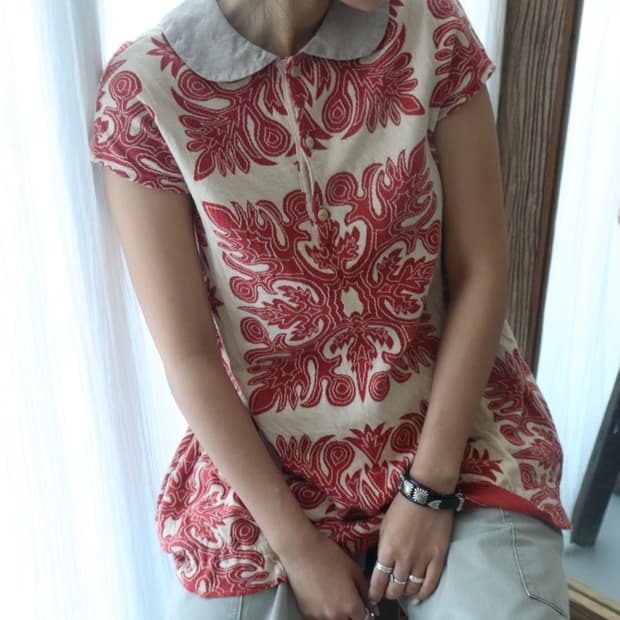 [Kapital] Red Arabesque Blouse