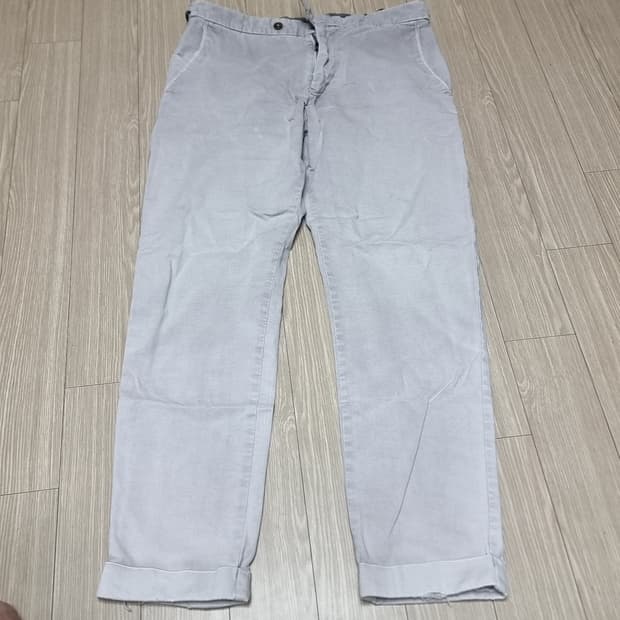 베르위치 코튼 팬츠 그레이 롤업 면바지(33)