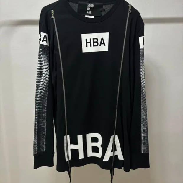 hba Hood By Air  x-ray 지퍼 롱슬리브