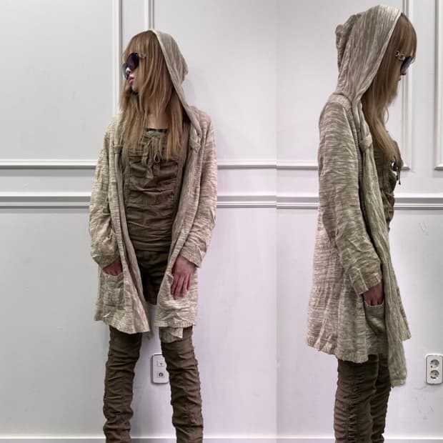 Y2K Mood Hoodie Knit Cardigan