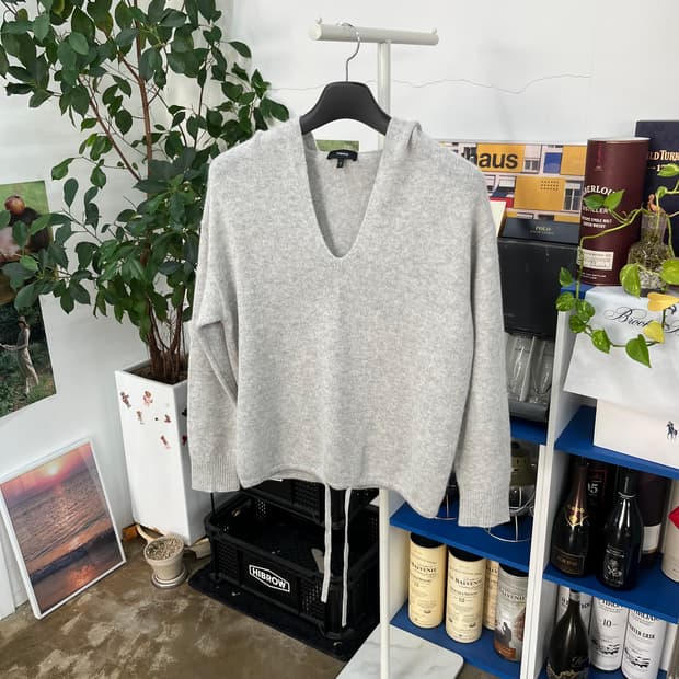 띠어리 캐시미어 100% 후드 S