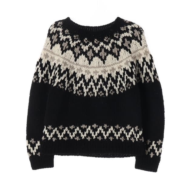 코엔 블랙 노르딕 페어아일 니트 F