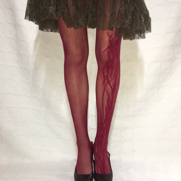 새상품 플라워 덩굴 니트 펀칭 스타킹