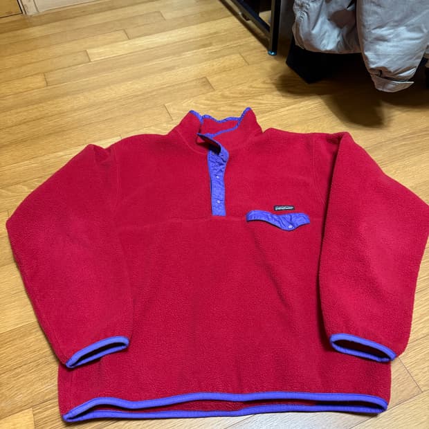 XL 파타고니아 빈티지 신칠라 레드 주머니 보라 