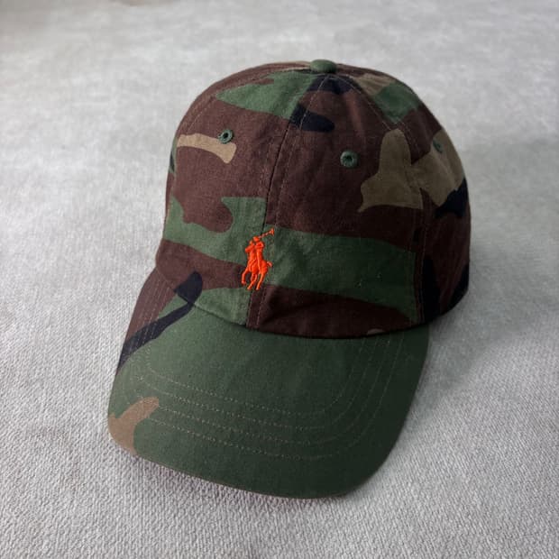 폴로 랄프로렌 카모 밀리터리 볼캡 