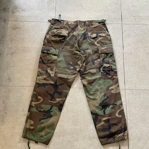 BDU 밀리터리 카고 바지 우드랜드 패턴