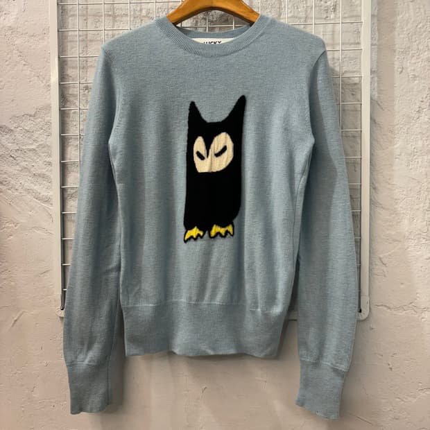 럭키 슈에뜨 부엉이 울 니트 M