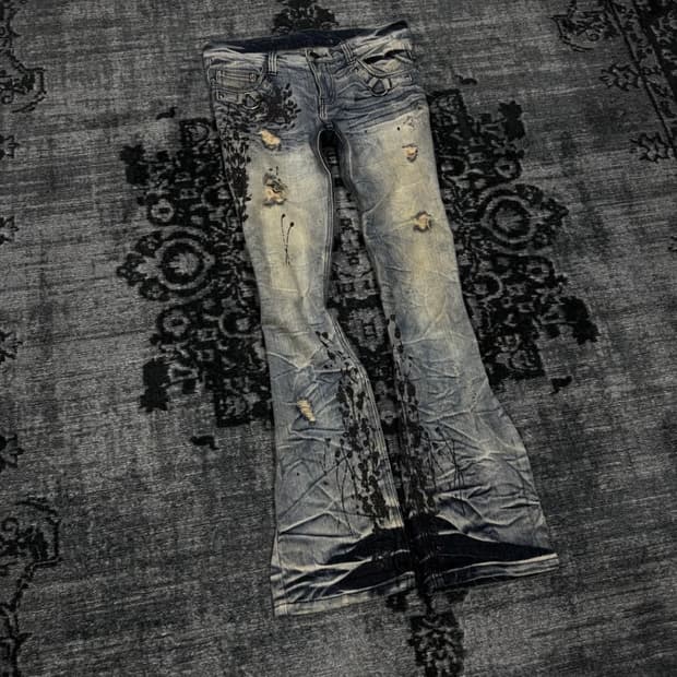 agate 00s coating flared pants
