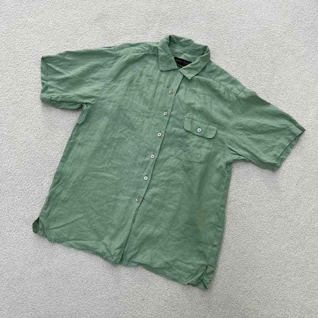 79 빈폴 린넨 반팔 셔츠 0409M