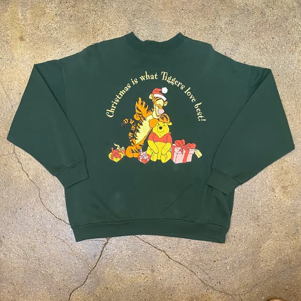 USA 미국 빈티지 초록 POOH 맨투맨