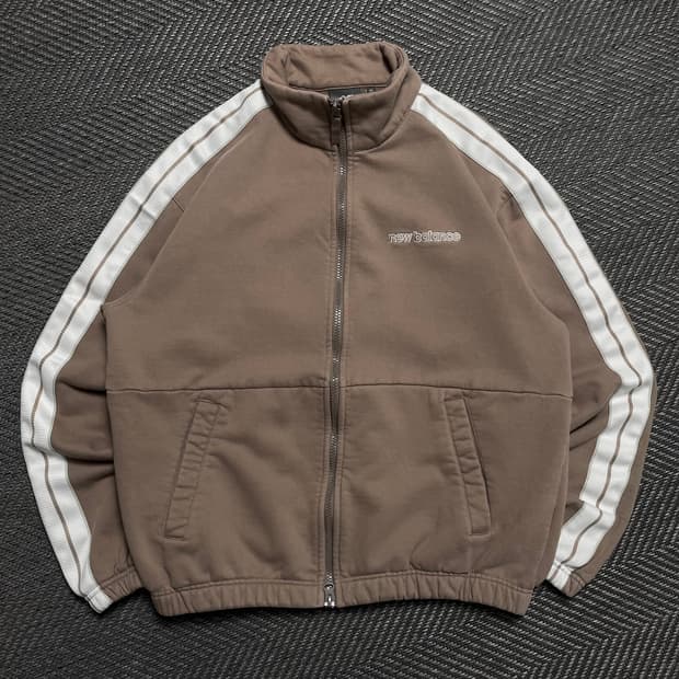 뉴발란스 사이드 라인 기모 트랙 자켓 브라운o 5311