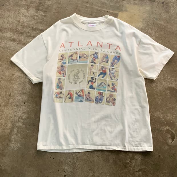1996 애틀란타 올림픽 게임 스탬프 세트 프린팅 티셔츠