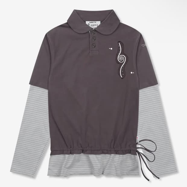 루나키후 모넬로 레이어드 스트라이프 롱슬리브 브라운 사이즈1 BROWN