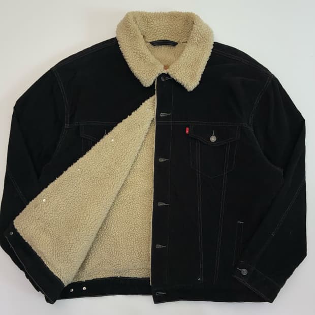 Levi's  리바이스 70520 00,s 스티치 코듀로이 쉐르파 트러커