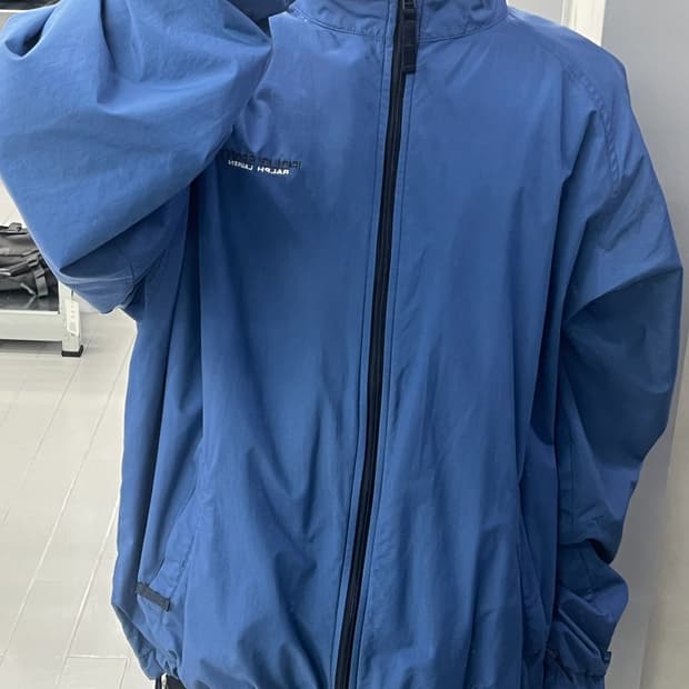 폴로 스포츠 00s 레터링 나일론 바람막이 자켓 블루