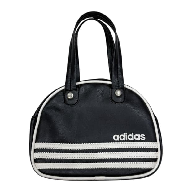 아디다스 빈티지 레더 토트백 Y2K 가방 블랙