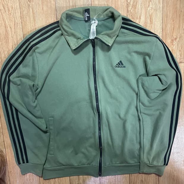 아디다스 카키 그린 트랙탑 져지 2xl 집업 자켓