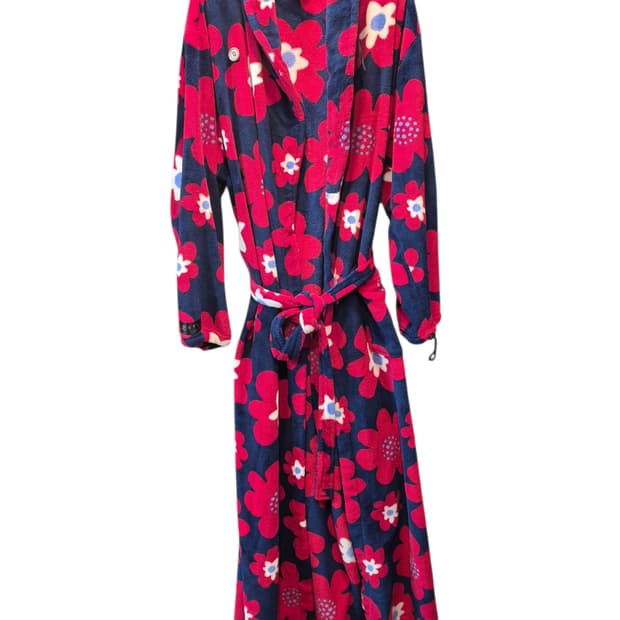 일본 MOFUA 플라워 후리스 로브 가운