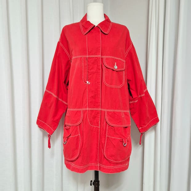 오일릴리 Oilily 오버핏 코튼 자켓 점퍼 (프리사이즈) 상태굿