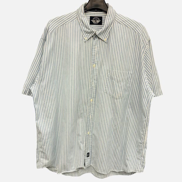 90s Dockers 다커스 리바이스 빈티지 스트라이프 반팔 셔츠 XL