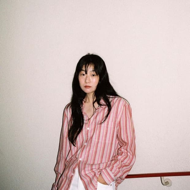 포니테일 스트라이프 셔츠