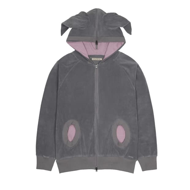 코이세이오 HORN STRIPED ZIP-UP HOODIE PURPL