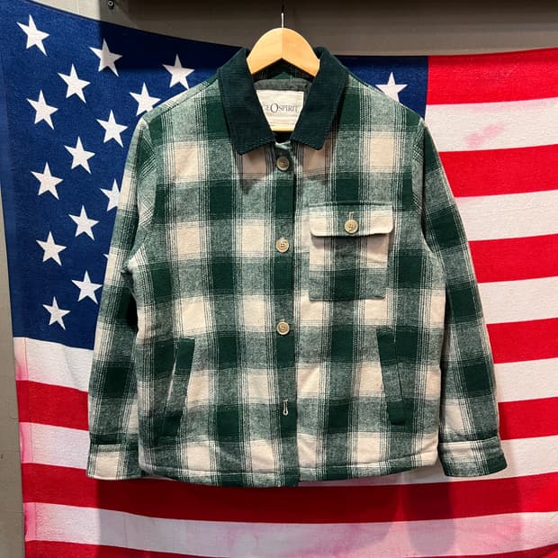 Geospirit 타탄체크 누빔자켓