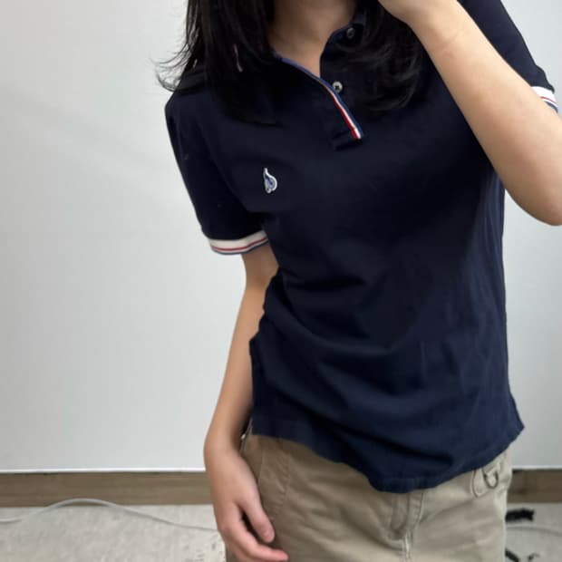 빈폴 네이비 PK 반팔 카라 티셔츠