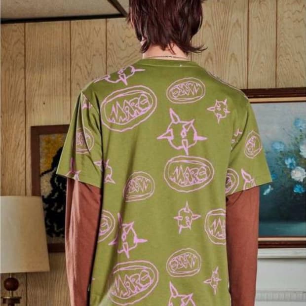 (L)마크제이콥스 카키 그래픽 반팔티