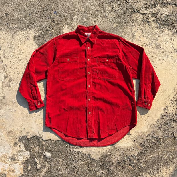 90s 버드와이저 빈티지 코듀로이 셔츠 M