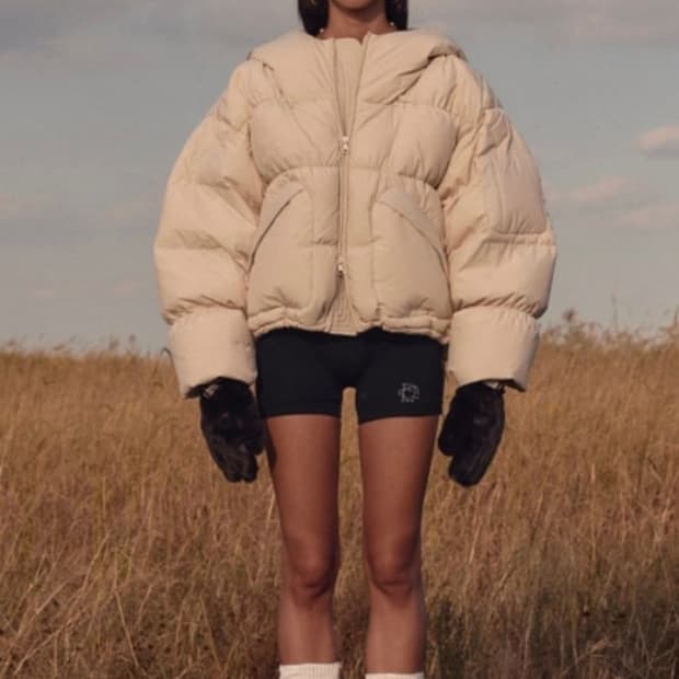 에즈이프캘리 아이보리 베이지 패딩