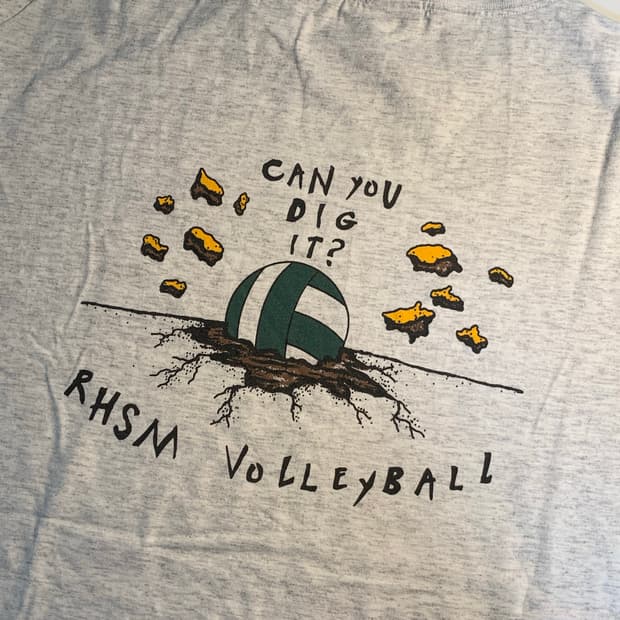 90s 미국빈티지 싱글스티치 Oneita 발리볼 백프린팅 XL 2XL