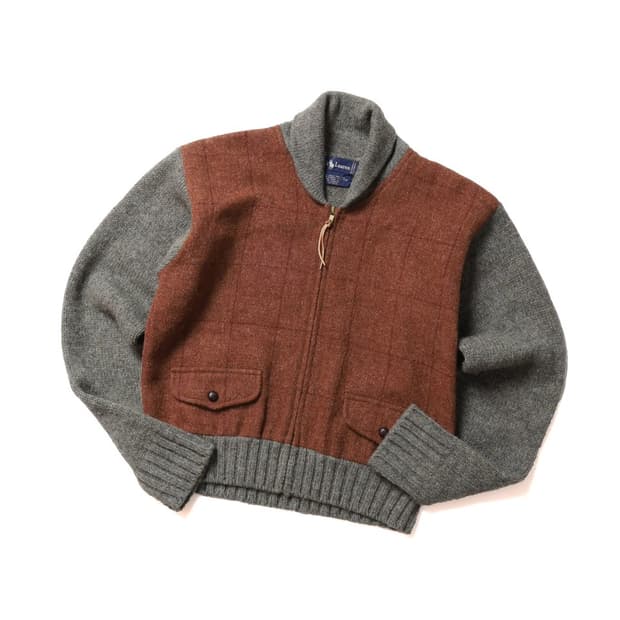 랄프 로렌 80’s Wool Knit Blouson Jacket 