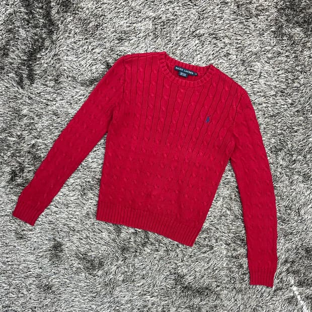 폴로랄프로렌 여성 꽈배기 니트 (S)