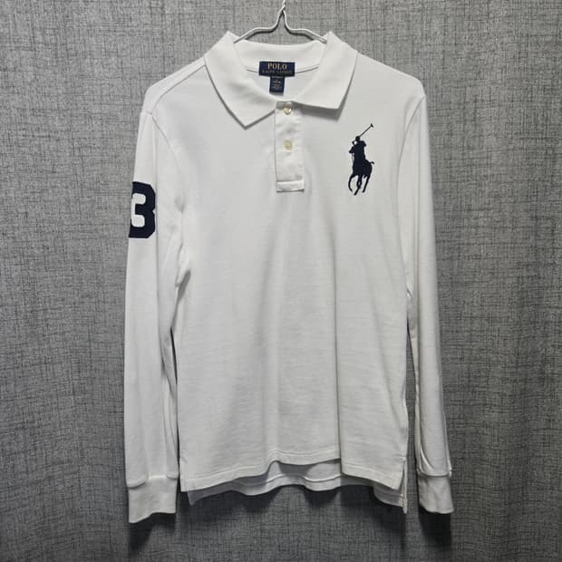 폴로 랄프로렌 포니 화이트 긴팔 카라티 