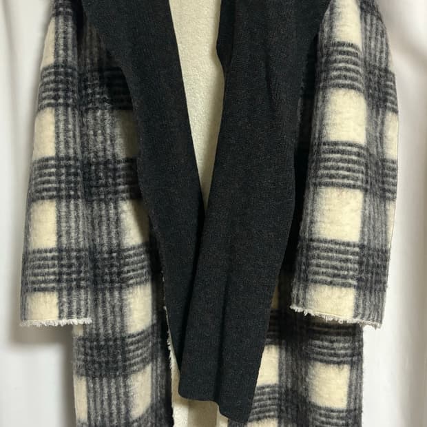 나이스클랍 NICE CLAUP 체크 롱 코트