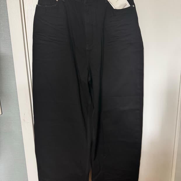 Stu 데미지드 벌룬핏 흑청 데님 청바지 L 새상품